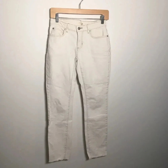 Eileen Fisher Skinny Jeans Frayed Hem Size 0 - Picture 2 of 7